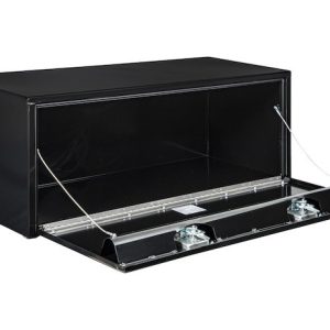 Buyers Products Tool Box, Underbody, 1 Recessed Drop Door, Smooth, Gloss, Black, Steel, 48 Inch Length X 18 Inch Width X 18 Inch Height – 1702310