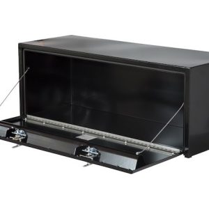 Buyers Products Tool Box, Underbody, 1 Recessed Drop Door, Smooth, Gloss, Black, Steel, 48 Inch Length X 18 Inch Width X 18 Inch Height – 1702310