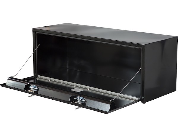 Buyers Products Tool Box, Underbody, 1 Recessed Drop Door, Smooth, Gloss, Black, Steel, 48 Inch Length X 18 Inch Width X 18 Inch Height – 1702310