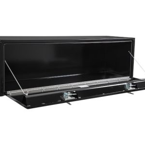 Buyers Products Tool Box, Underbody, 1 Recessed Drop Door, Smooth, Gloss, Black, Steel, 60 Inch Length X 18 Inch Width X 18 Inch Height – 1702315