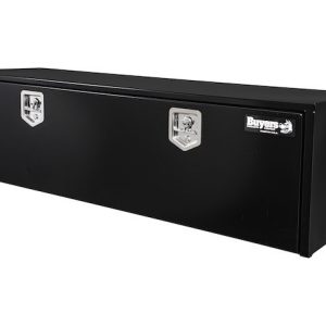 Buyers Products Tool Box, Underbody, 1 Recessed Drop Door, Smooth, Gloss, Black, Steel, 60 Inch Length X 18 Inch Width X 18 Inch Height – 1702315