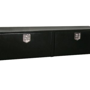 Buyers Products Tool Box, Underbody, 2 Recessed Drop Door, Smooth, Gloss, Black, Steel, 72 Inch Length X 18 Inch Width X 18 Inch Height – 1702325