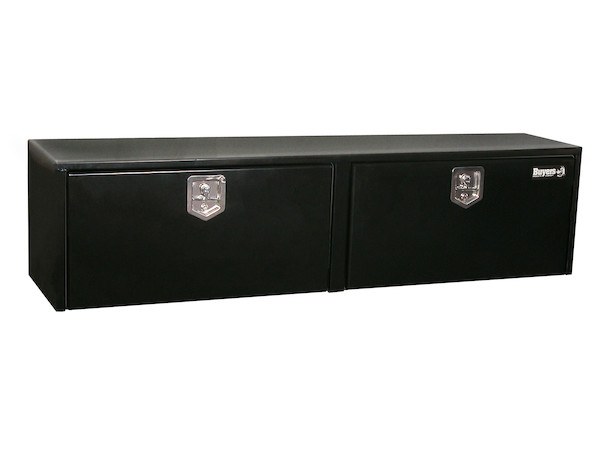 Buyers Products Tool Box, Underbody, 2 Recessed Drop Door, Smooth, Gloss, Black, Steel, 72 Inch Length X 18 Inch Width X 18 Inch Height – 1702325