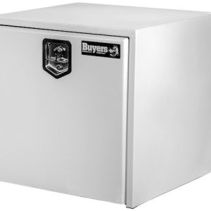 Buyers Products Tool Box, Underbody, 1 Recessed Drop Door, Smooth, Gloss, White, Steel, 24 Inch Length X 18 Inch Width X 18 Inch Height – 1702400