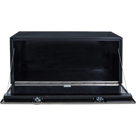 Buyers Products Tool Box, Underbody, 1 Drop Door, Smooth, Powder Coated Black Frame/ Smooth Polished Door, Steel and Stainless Steel – 1702710