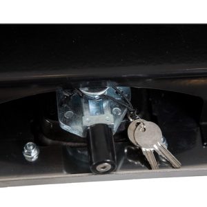 Buyers Products Tool Box, Underbody, 1 Drop Door, Smooth, Powder Coated Black Frame/ Smooth Polished Door, Steel and Stainless Steel – 1702710