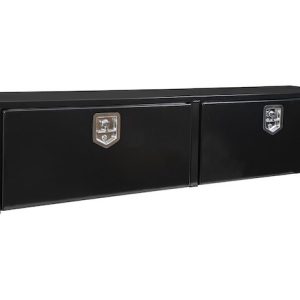 Buyers Products Tool Box, Topsider, 2 Recessed Drop Door, Smooth, Black, Steel, 72 Inch Length X 13 Inch Width X 16 Inch Height – 1702940