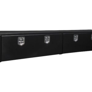 Buyers Products Tool Box, Topsider, 2 Recessed Drop Door, Smooth, Black, Steel, 96 Inch Length X 13 Inch Width X 16 Inch Height – 1702960