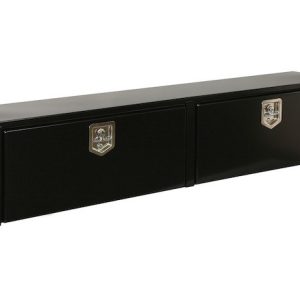 Buyers Products Tool Box, Topsider, 2 Recessed Drop Door, Powder Coated, Gloss Black, Carbon Steel – 1702980