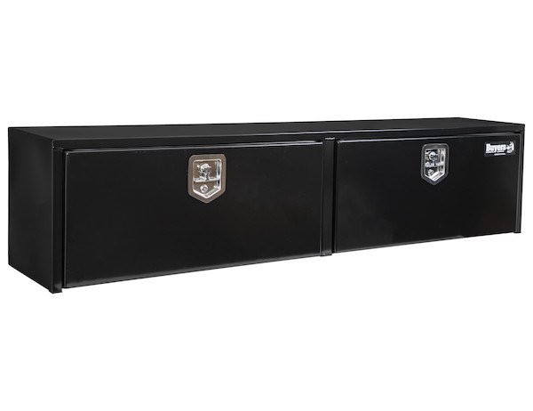 Buyers Products Tool Box, Topsider, 2 Recessed Drop Door, Powder Coated, Gloss Black, Carbon Steel – 1702980