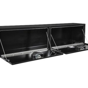 Buyers Products Tool Box, Topsider, 2 Recessed Drop Door, Powder Coated, Gloss Black, Carbon Steel – 1702980