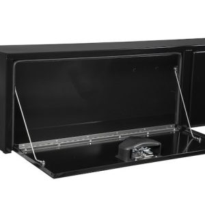 Buyers Products Tool Box, Topsider, 2 Recessed Drop Door, Powder Coated, Gloss Black, Carbon Steel – 1702980