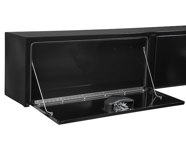 Buyers Products Tool Box, Topsider, 2 Recessed Drop Door, Powder Coated, Gloss Black, Carbon Steel – 1702980