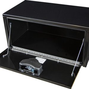 Buyers Products Tool Box, Underbody, 1 Recessed Drop Door, Smooth, Gloss, Black, Steel, 30 Inch Length X 16 Inch Width X 14 Inch Height – 1703303