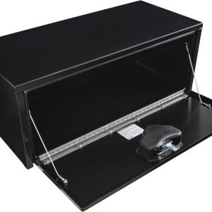 Buyers Products Tool Box, Underbody, 1 Recessed Drop Door, Smooth, Gloss, Black, Steel, 36 Inch Length X 16 Inch Width X 14 Inch Height – 1703305