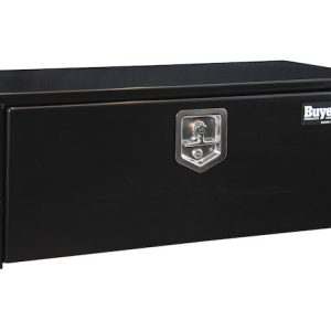 Buyers Products Tool Box, Underbody, 1 Recessed Drop Door, Smooth, Gloss, Black, Steel, 36 Inch Length X 16 Inch Width X 14 Inch Height – 1703305