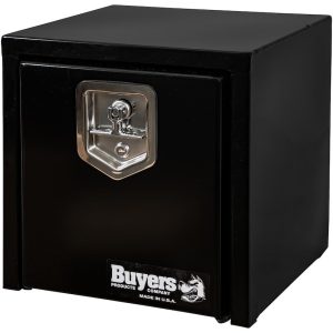 Buyers Products Tool Box, Underbody, 1 Recessed Drop Door, Powder Coated, Black, Carbon Steel – 1703320