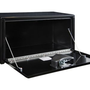 Buyers Products Tool Box, Underbody, 1 Recessed Drop Door, Powder Coated, Black, Carbon Steel – 1703324