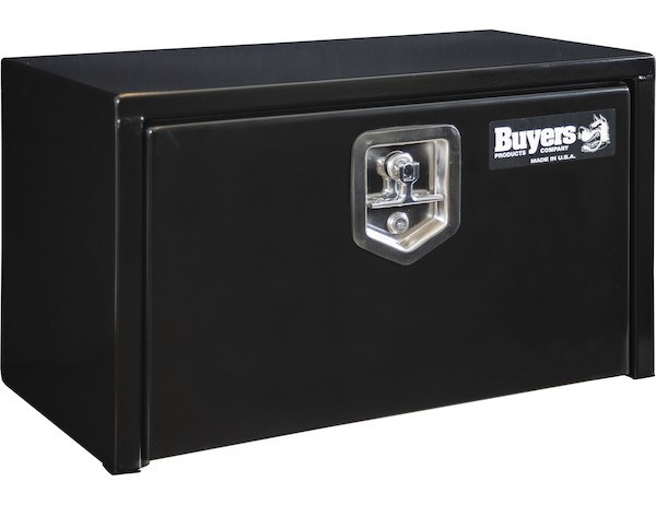 Buyers Products Tool Box, Underbody, 1 Recessed Drop Door, Smooth, Black, Steel, 24 Inch Length X 12 Inch Width X 14 Inch Height, T-Latch – 1703350