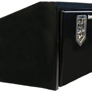 Buyers Products Tool Box, Underbody, 1 Recessed Drop Door, Smooth, Black, Steel, Slanted Back – 1703351