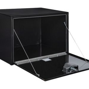 Buyers Products Tool Box, Underbody, 1 Recessed Drop Door, Smooth, Powder Coated, Black, Steel – 1704305