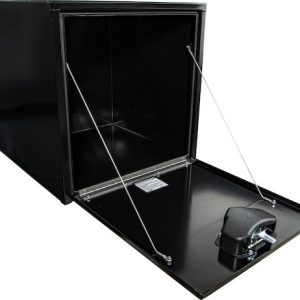 Buyers Products Tool Box, Underbody, 1 Recessed Drop Door, Smooth, Powder Coated, Black, Steel – 1704305