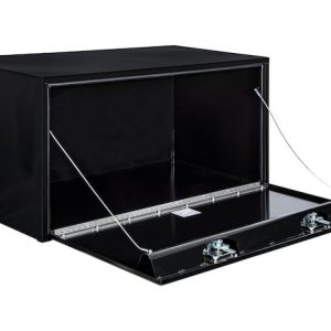 Buyers Products Tool Box, Underbody, 1 Recessed Drop Door, Smooth, Powder Coated, Black, Steel – 1704310