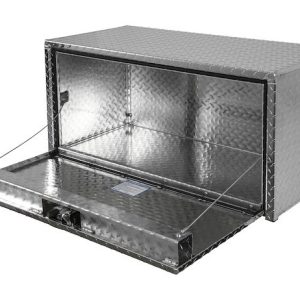 Buyers Products Tool Box, Underbody, 1 Recessed Drop Door, Diamond Tread, Aluminum, 36 Inch Length X 18 Inch Width X 18 Inch Height, T-Latch – 1705105