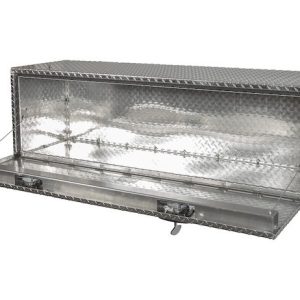 Buyers Products Tool Box, Underbody, 1 Recessed Drop Door, Diamond Tread, Aluminum, 60 Inch Length X 18 Inch Width X 18 Inch Height, T-Latch – 1705115