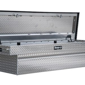 Buyers Products Tool Box, Crossover, Single Lid, Diamond Tread, Aluminum, 20 Inch Length X 71 Inch Width X 18 Inch Height – 1709410