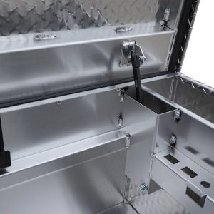 Buyers Products Tool Box, Crossover, Single Lid, Diamond Tread, Aluminum, 20 Inch Length X 71 Inch Width X 23 Inch Height – 1709415