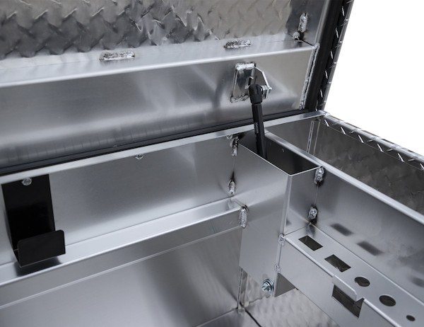 Buyers Products Tool Box, Crossover, Single Lid, Diamond Tread, Aluminum, 20 Inch Length X 71 Inch Width X 23 Inch Height – 1709415