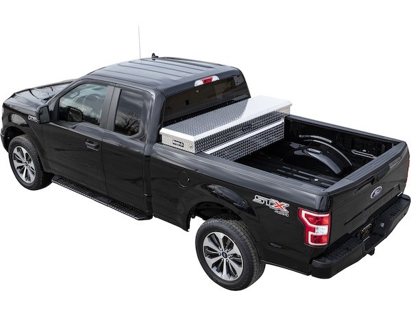 Buyers Products Tool Box, Crossover, Single Lid, Diamond Tread, Aluminum, 20 Inch Length X 71 Inch Width X 23 Inch Height – 1709415