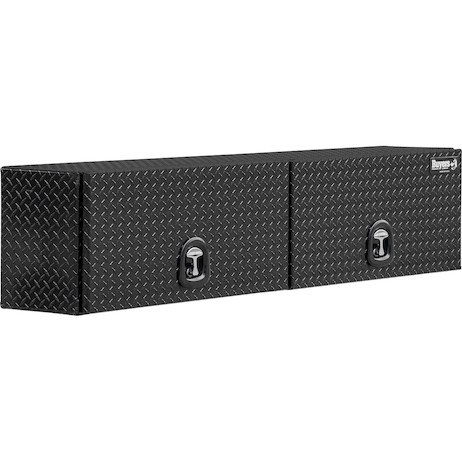 Buyers Products Tool Box, Topsider, Recessed Drop Door, Diamond Tread, Gloss Black, Aluminum – 1721351