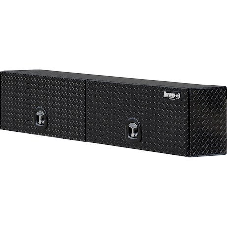 Buyers Products Tool Box, Topsider, Recessed Drop Door, Diamond Tread, Gloss Black, Aluminum – 1721351