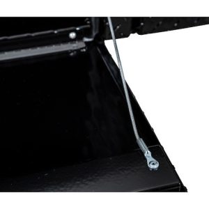 Buyers Products Tool Box, Topsider, 2 Recessed Drop Door, Diamond Tread, Gloss Black, Aluminum – 1721565