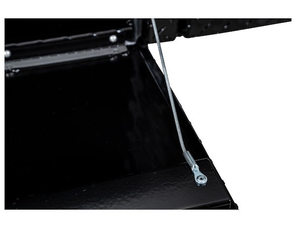 Buyers Products Tool Box, Topsider, 2 Recessed Drop Door, Diamond Tread, Gloss Black, Aluminum – 1721565