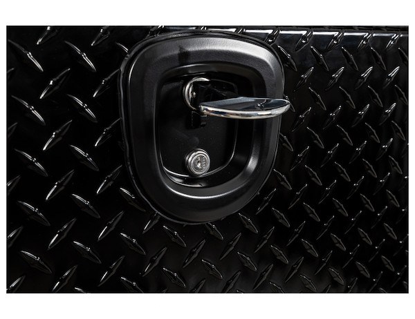 Buyers Products Tool Box, Topsider, 2 Recessed Drop Door, Diamond Tread, Gloss Black, Aluminum – 1721565