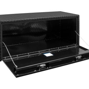 Buyers Products Tool Box, Underbody, 1 Recessed Drop Door, Powder Coat Diamond Tread, Black, Aluminum – 1725110