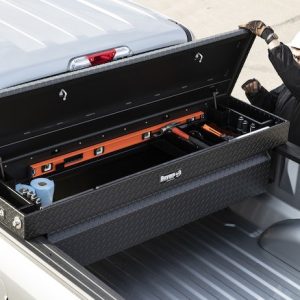 Buyers Products Tool Box, Crossover, Single Lid, Powder Coated Diamond Tread, Matte Black, Aluminum – 1739410