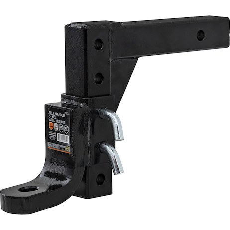 Buyers Products Trailer Hitch Ball Mount, For 2 Inch Receiver, 10000 Pound Gross Trailer Weight, Adjustable 11 Inch Drop/ 9 1/2 Inch Rise – 1803095