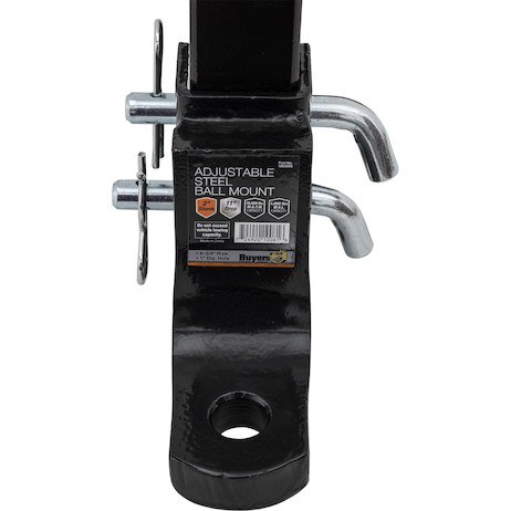 Buyers Products Trailer Hitch Ball Mount, For 2 Inch Receiver, 10000 Pound Gross Trailer Weight, Adjustable 11 Inch Drop/ 9 1/2 Inch Rise – 1803095