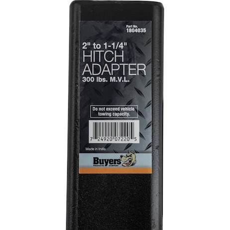 Buyers Products Trailer Hitch Receiver Tube Adapter, Adapts from 2 Inch Receiver to 1-1/4 Inch Receiver, Includes 1/2 Inch Hitch Pin – 1804035