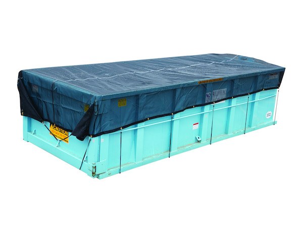 Buyers Products Tarpaulin, For Duty Dump Trucks, Heavy Duty UV Resistant, 18 Foot Length X 7 Foot Width, Black, PVC-Coated Vinyl Mesh – 3009456