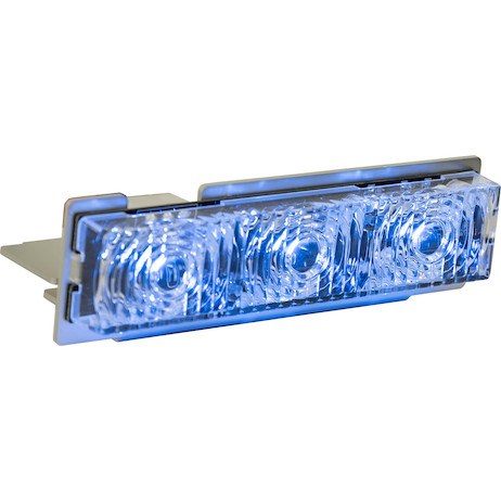 Buyers Products Warning Light, Mini Bar, Permanent Mount, Strobe Reflector LED, Blue, 12 Volt – 3024634