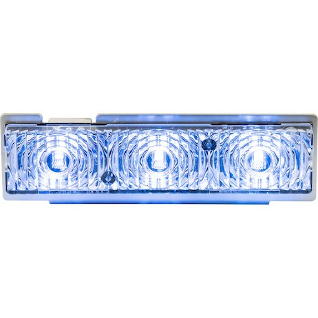 Buyers Products Warning Light, Mini Bar, Permanent Mount, Strobe Reflector LED, Blue, 12 Volt – 3024634