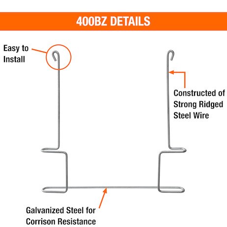 Buyers Products Mud Flap Anti-Sail Bracket, For 20 Inch Wide Mud Flaps, Galvanized Steel, 22 Inch Width X 21 Inch Hight – 400BZ