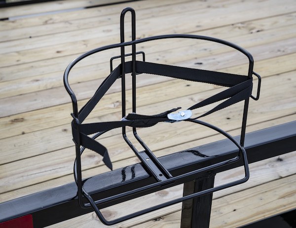 Buyers Products Drink Cooler Rack, Straps to Mount on Bed of Trailer, Powder Coated, Black, Steel, With Mounting Hardware – 5201007