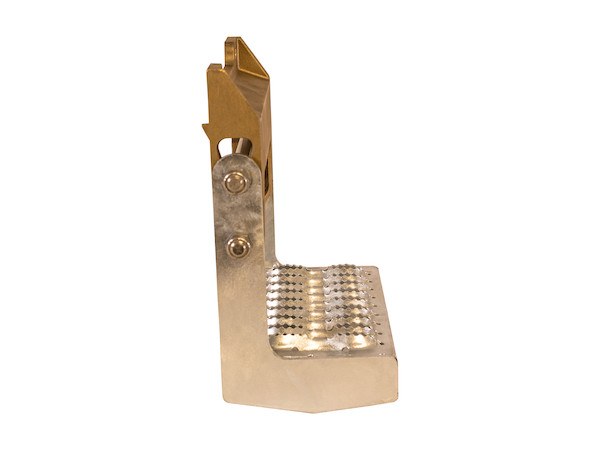 Buyers Products Truck Step, Bumper Mount, Single, Flat Step, Folds Up, Galvanized, Silver, Carbon Steel – 5230710