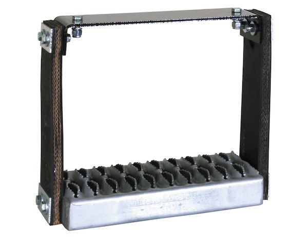 Buyers Products Truck Step, Multi-Use, 12 Inch Width X 11 Inch Length, Treaded Steel Step Plate, Belted Rubber Side Straps – 5231112